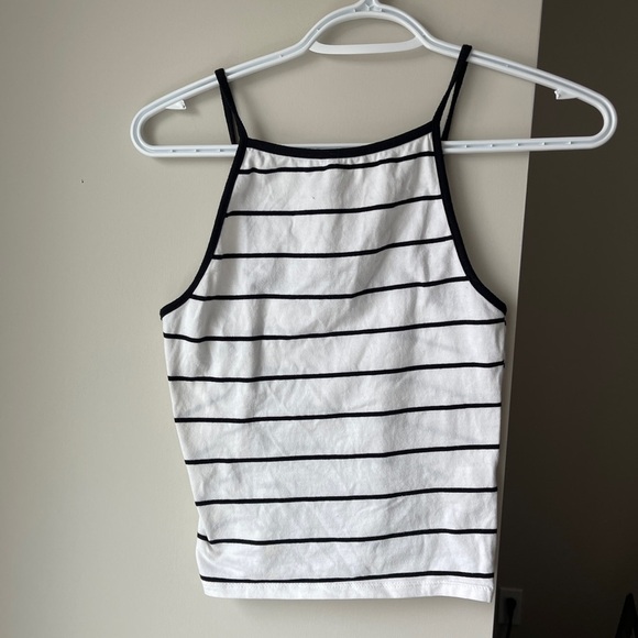 💙 Buy 1 get 1 free💙 Bluenotes Striped Women's Top - Black and White Small - Picture 1 of 2